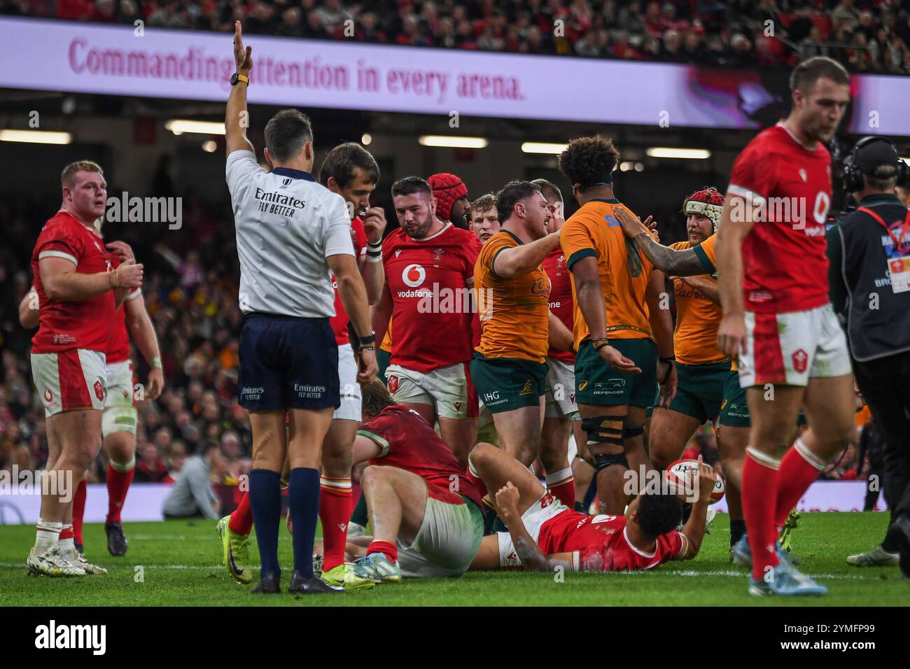 Wales gegen Australien Autumn Nations Series Principality Stadium, Cardiff 17/11/2024 Stockfoto