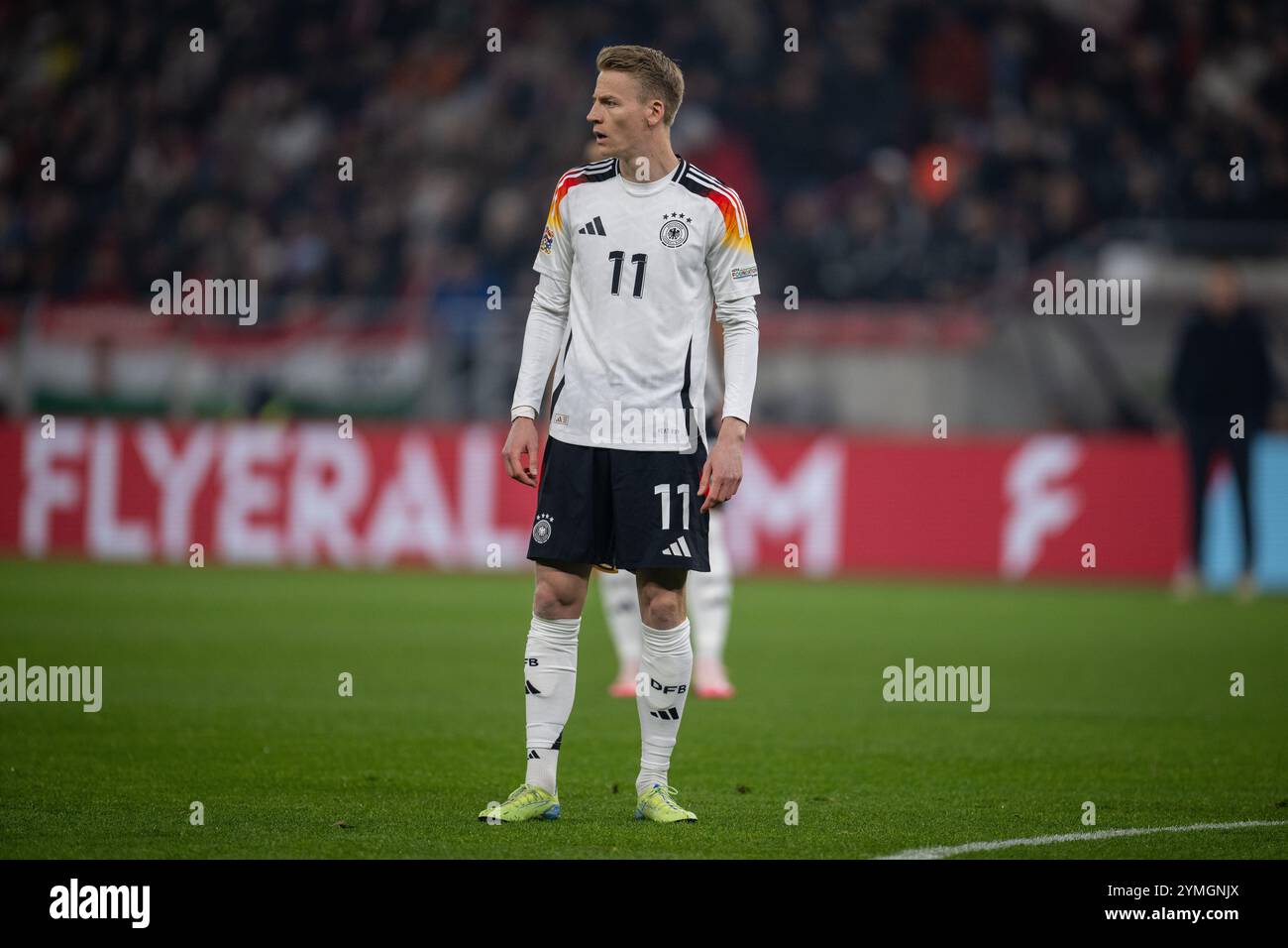 BUDAPEST, UNGARN - 19. NOVEMBER: Chris Fuhrich aus Deutschland im Heimtrikot während des Spiels der UEFA Nations League 2024/25 League A Gruppe A3 Stockfoto