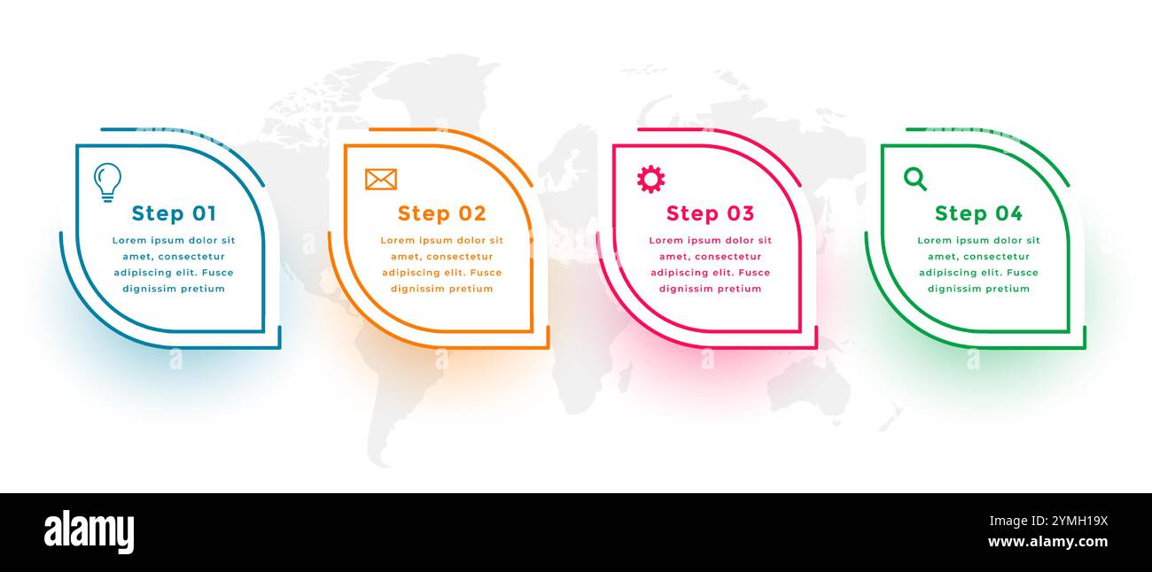 Farbenfrohe Business Infografik Erfolgsdiagramm-Layout für Business-Präsentationen Stock Vektor