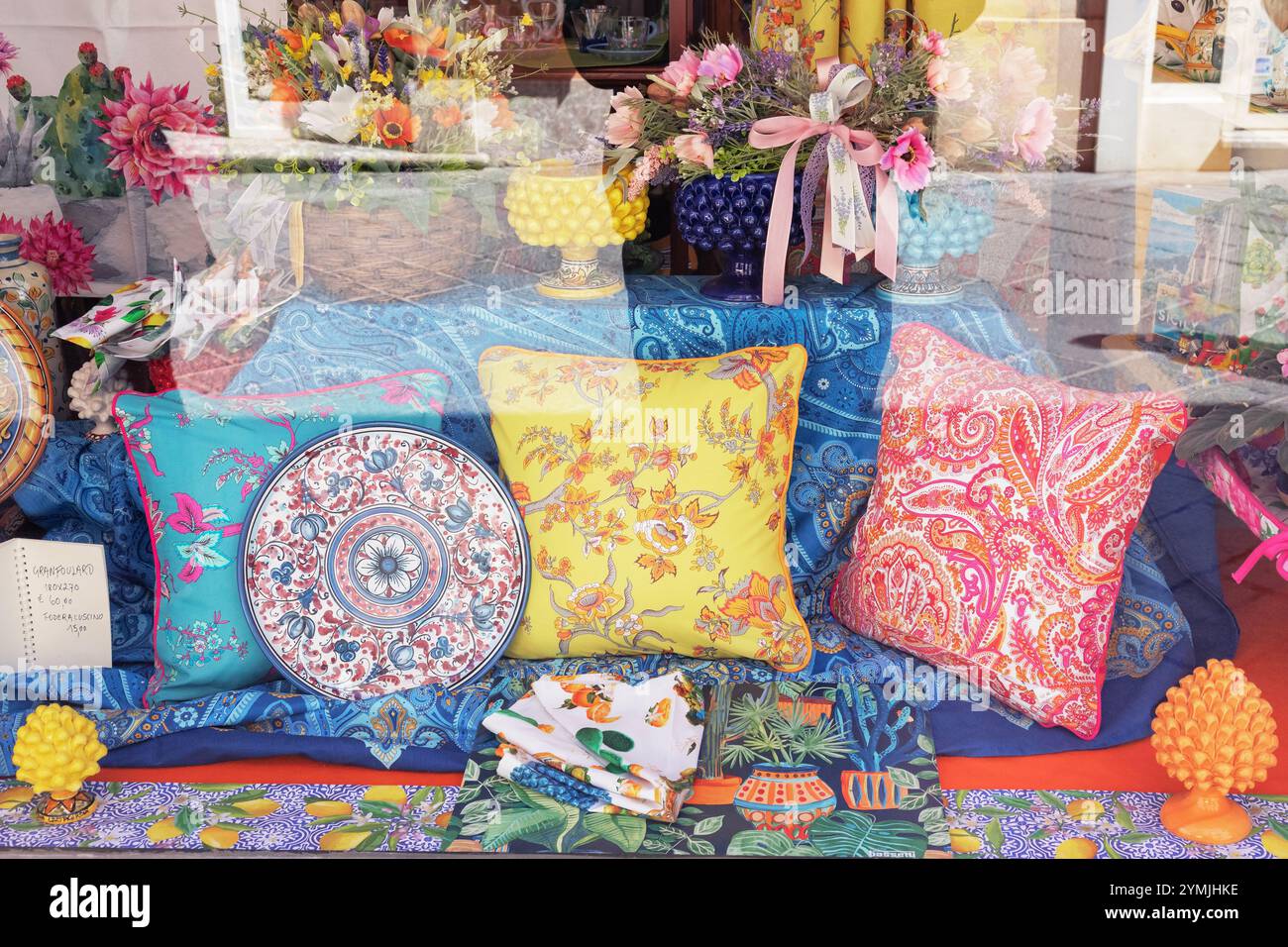 Schaufensterladen, Taormina, Sizilien, Italien Stockfoto