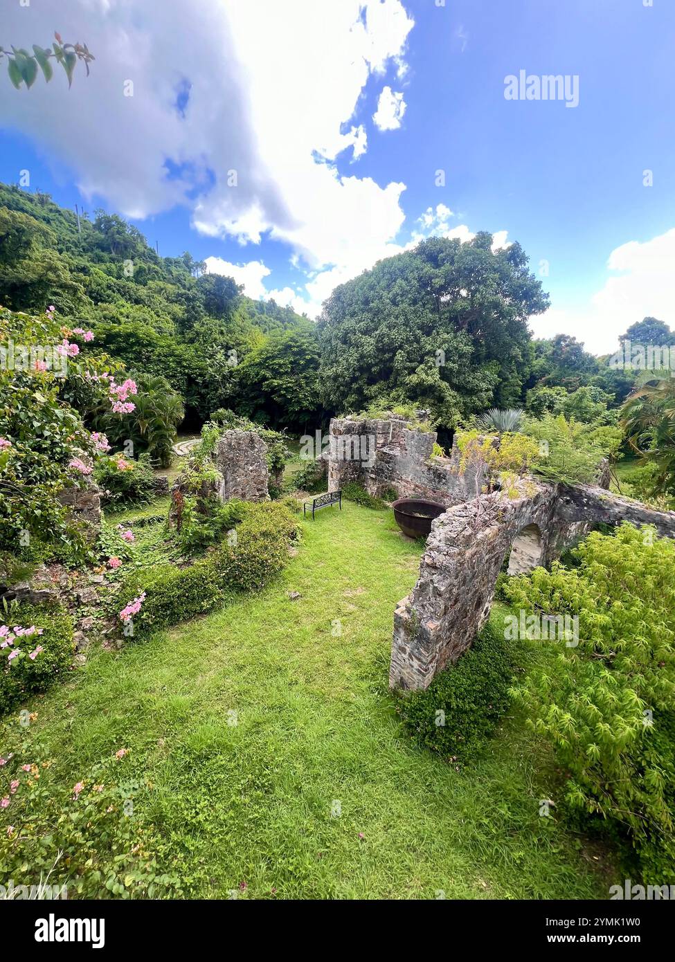 Blick auf USVI, Kingshill - Smartphone-aufgenommenes Stockfoto