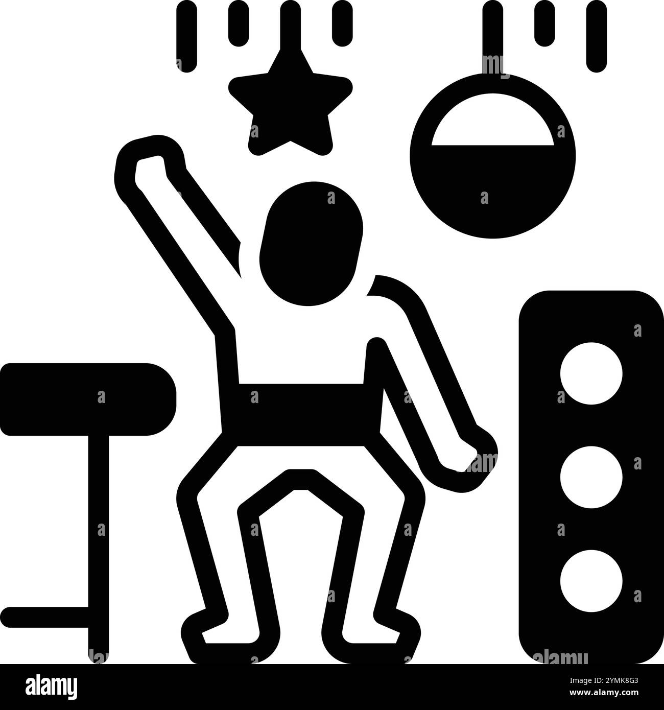 Symbol für Nachtclub, Tanz Stock Vektor