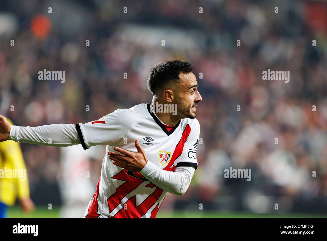 Alvaro Garcia (Rayo Vallecano) wurde während des LaLiga EA SPORTSPIELS zwischen den Teams von Rayo Vallecano und UD Las Palmas im Estadio de Vallecas gesehen. Endergebnis: Rayo Vallecano 1:3 UD Las Palmas Stockfoto