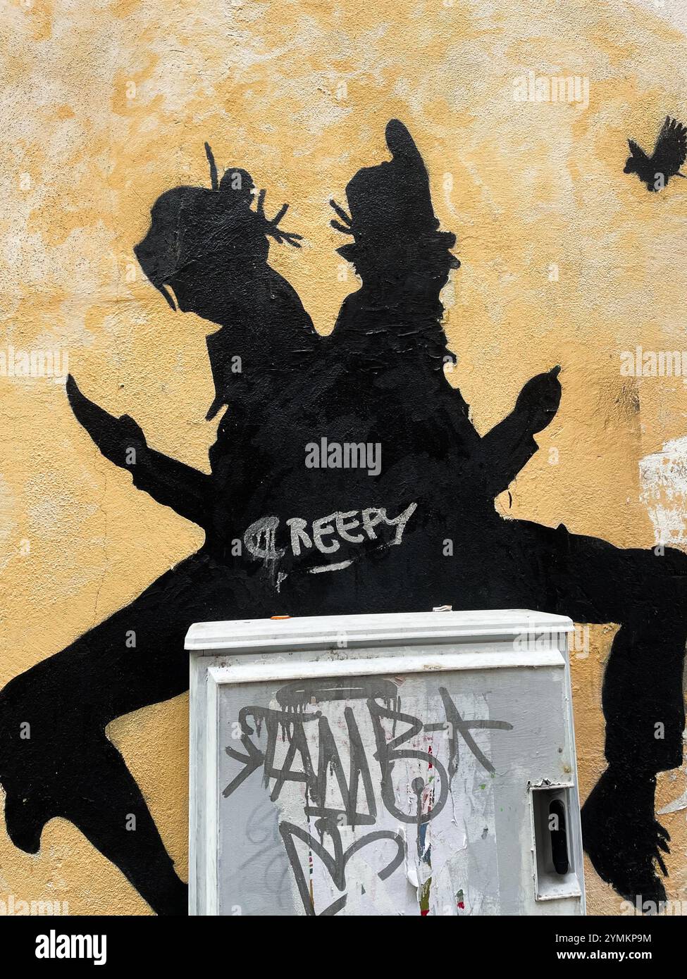 Urbane Kunst in Padua, Italien - Smartphone-aufgenommenes Stockfoto