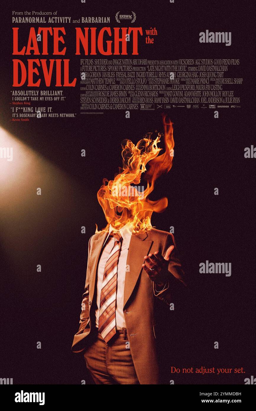 LATE NIGHT WITH THE DEVIL (2023), REGIE: COLIN CAIRNES UND CAMERON CAIRNES. Quelle: Future Pictures/Image Nation/Spooky Pictures/Album Stockfoto