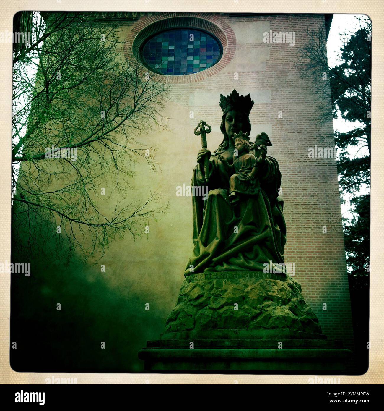 Bild der Skulptur Santa Mar'a de la Victoria in Malaga, Spanien, 26. März 2012. Stockfoto