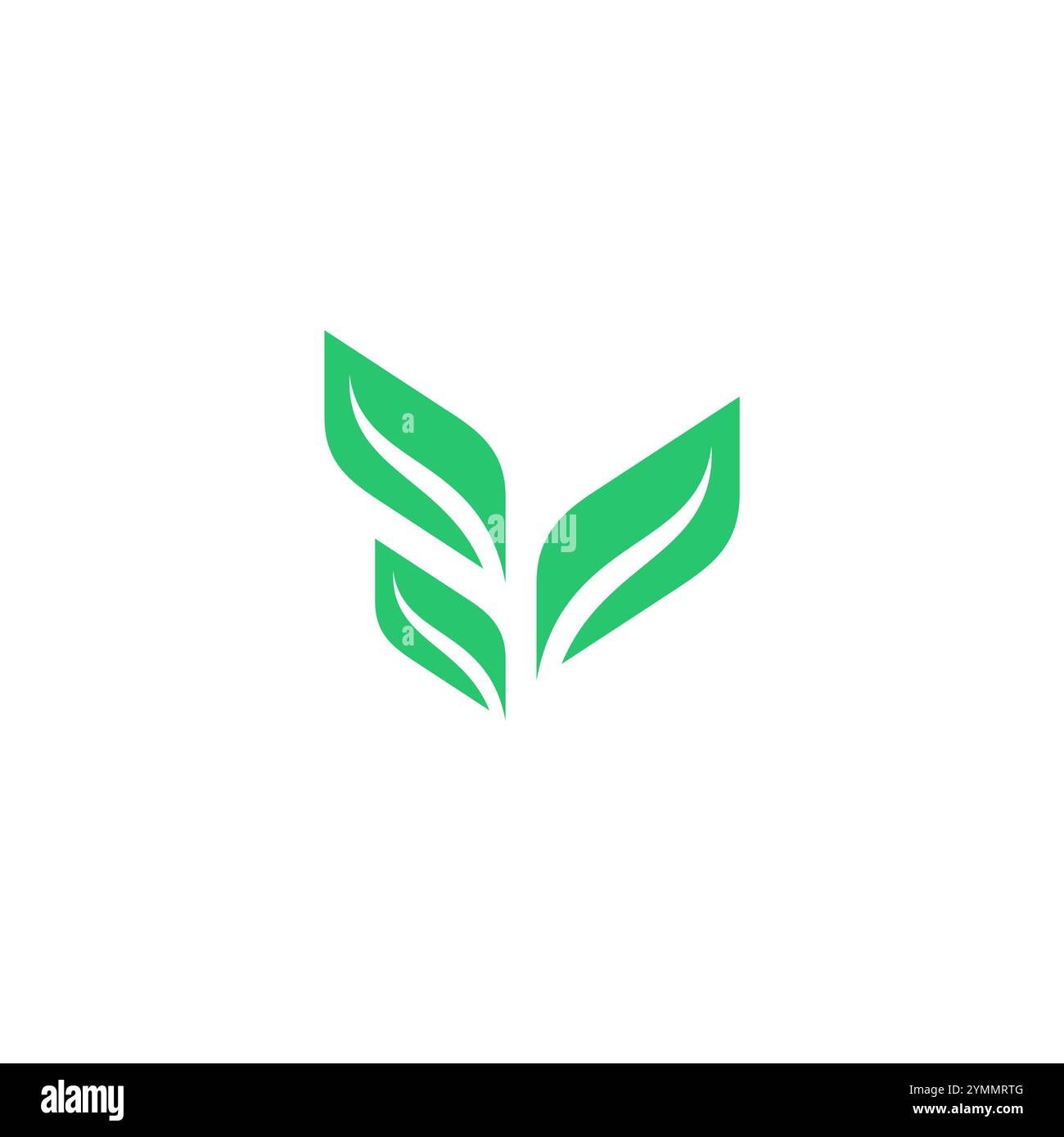 Blattlogo-Symbol Vektor. Organisches Naturdesign Stock Vektor