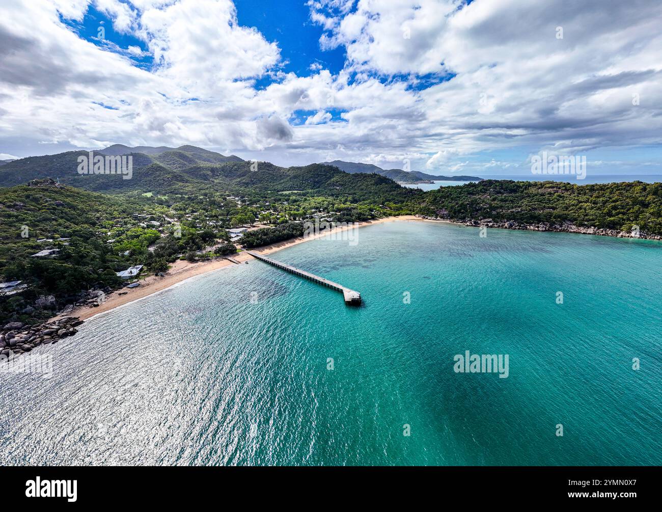 Sonnenuntergang über der Picnic Bay Stockfoto