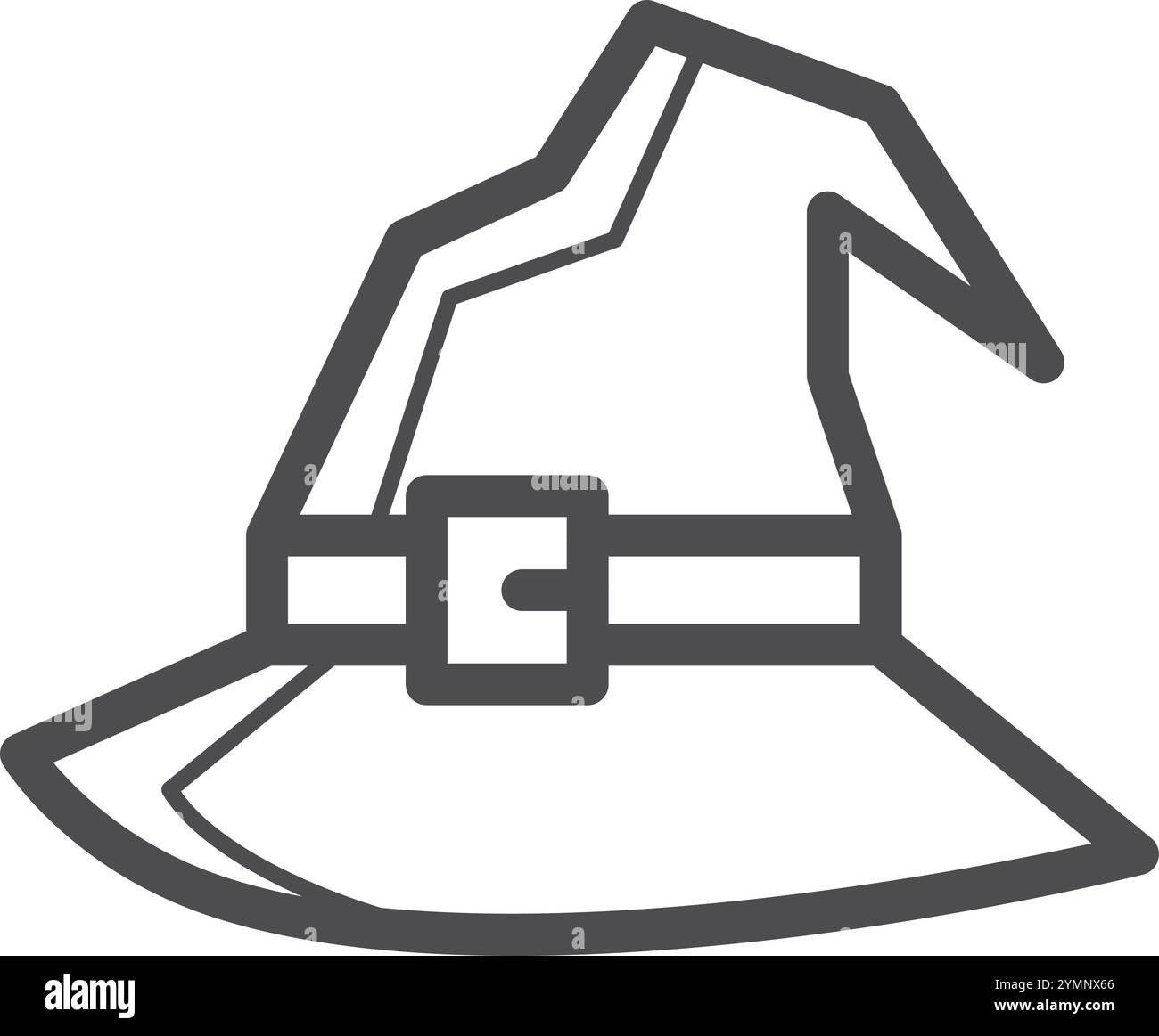 Symbol für die Zeile des Assistenten. Alte Hexenkappe Stock Vektor