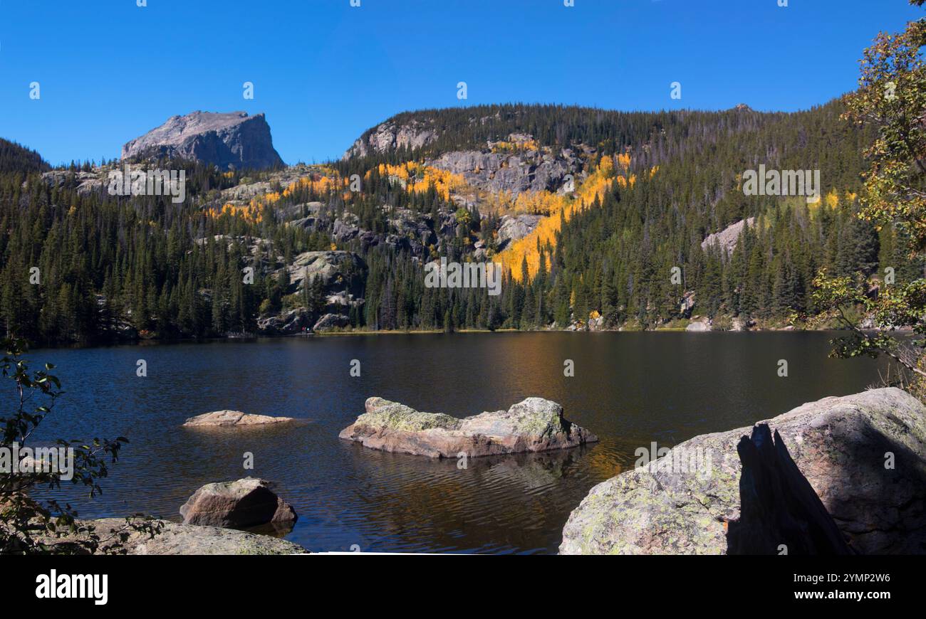 Bear Lake im Rocky Mountain National Park, Colorado, USA. Sitzen in einer Höhe von 9.450 Fuß (2.880 m) Stockfoto