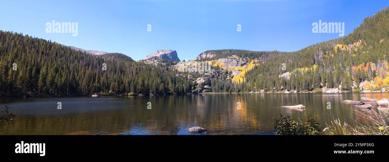 Bear Lake im Rocky Mountain National Park, Colorado, USA. Sitzen in einer Höhe von 9.450 Fuß (2.880 m) Stockfoto