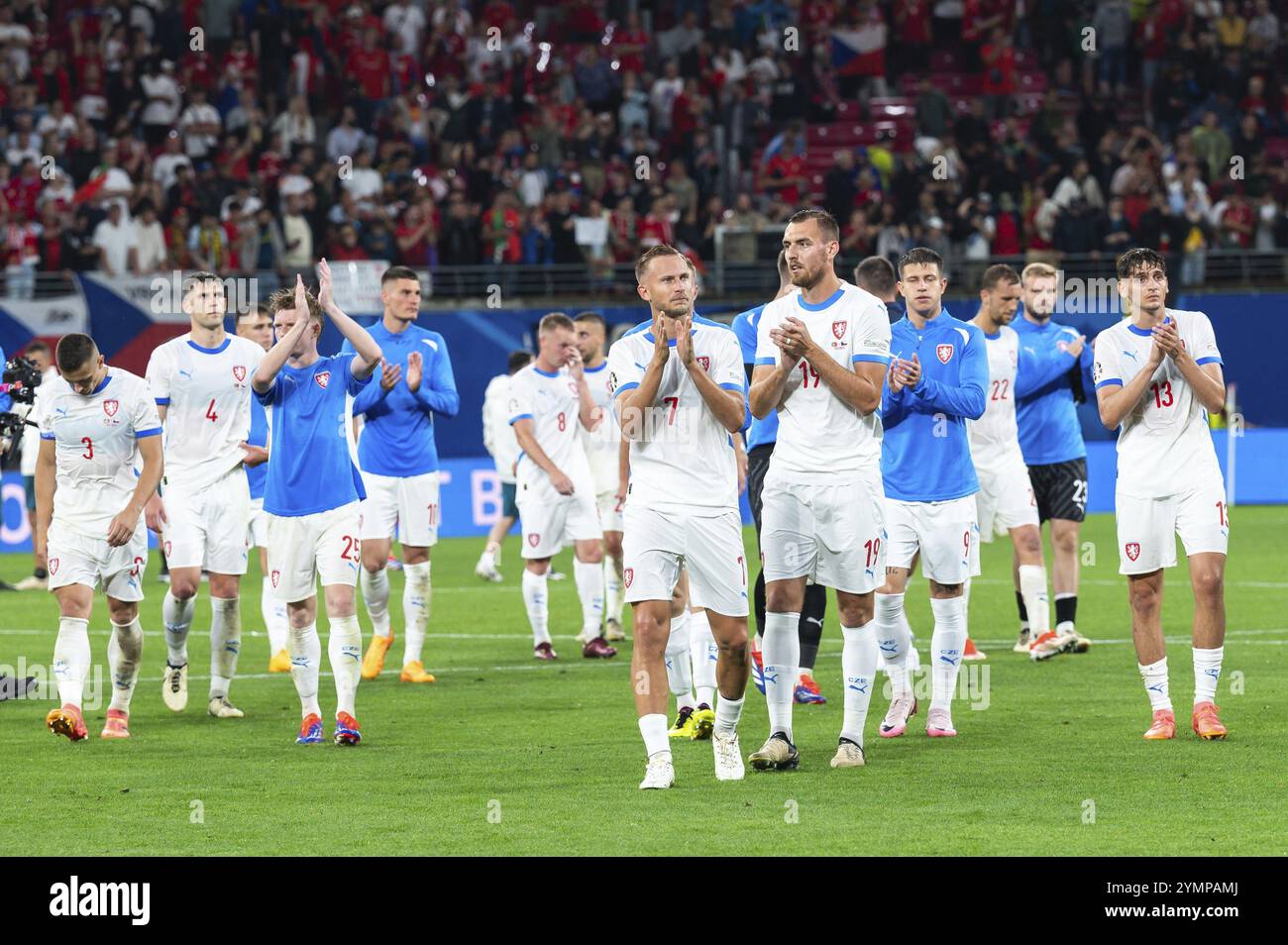 LEIPZIG, DEUTSCHLAND - 18. JUNI 2024: Euro 2024 Groupe F Spiel Portugal gegen Tschechien 2:1. Team von Tschechien nach dem Spiel. Stockfoto