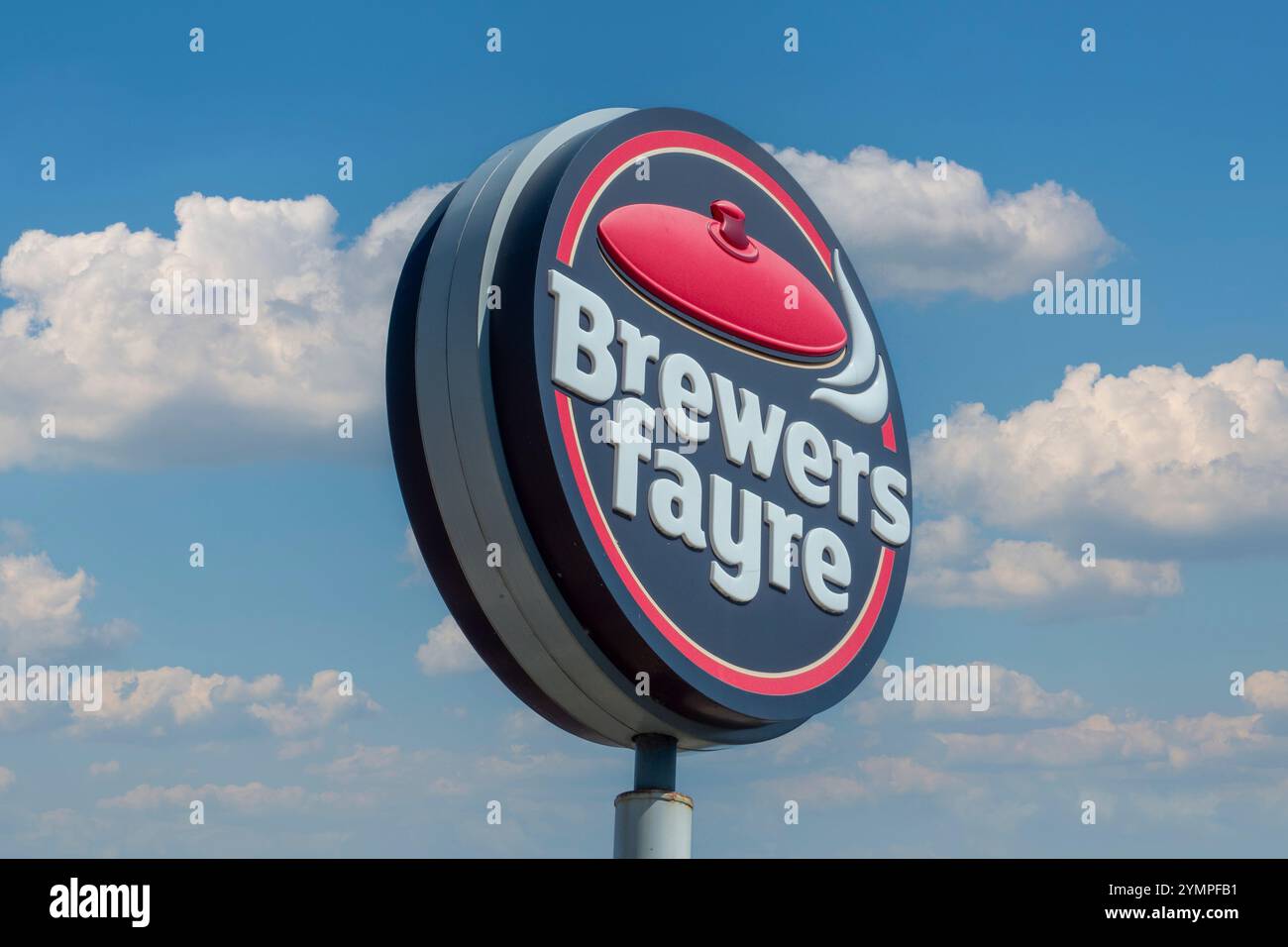 Brewers Fayer,Schild,National,Kette,Restaurant,Essen,Dink,Logo Stockfoto