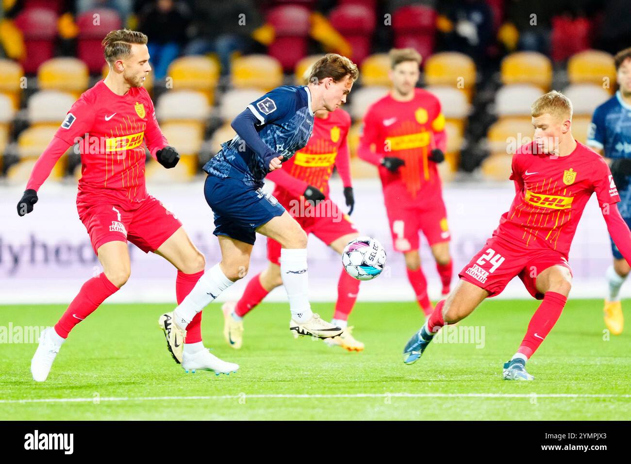 Farum, Dänemark. November 2024. FC Nordsjaelland moeder AGF i Superligaen paa direkt zum Dream Park i Farum fredag den 22. november 2024. Quelle: Ritzau/Alamy Live News Stockfoto