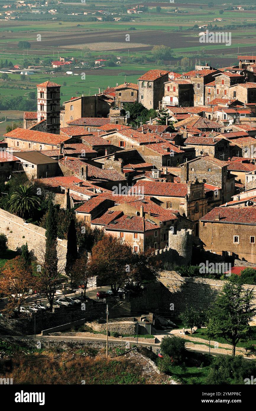 Italien Latium Sermoneta das Dorf Stockfoto