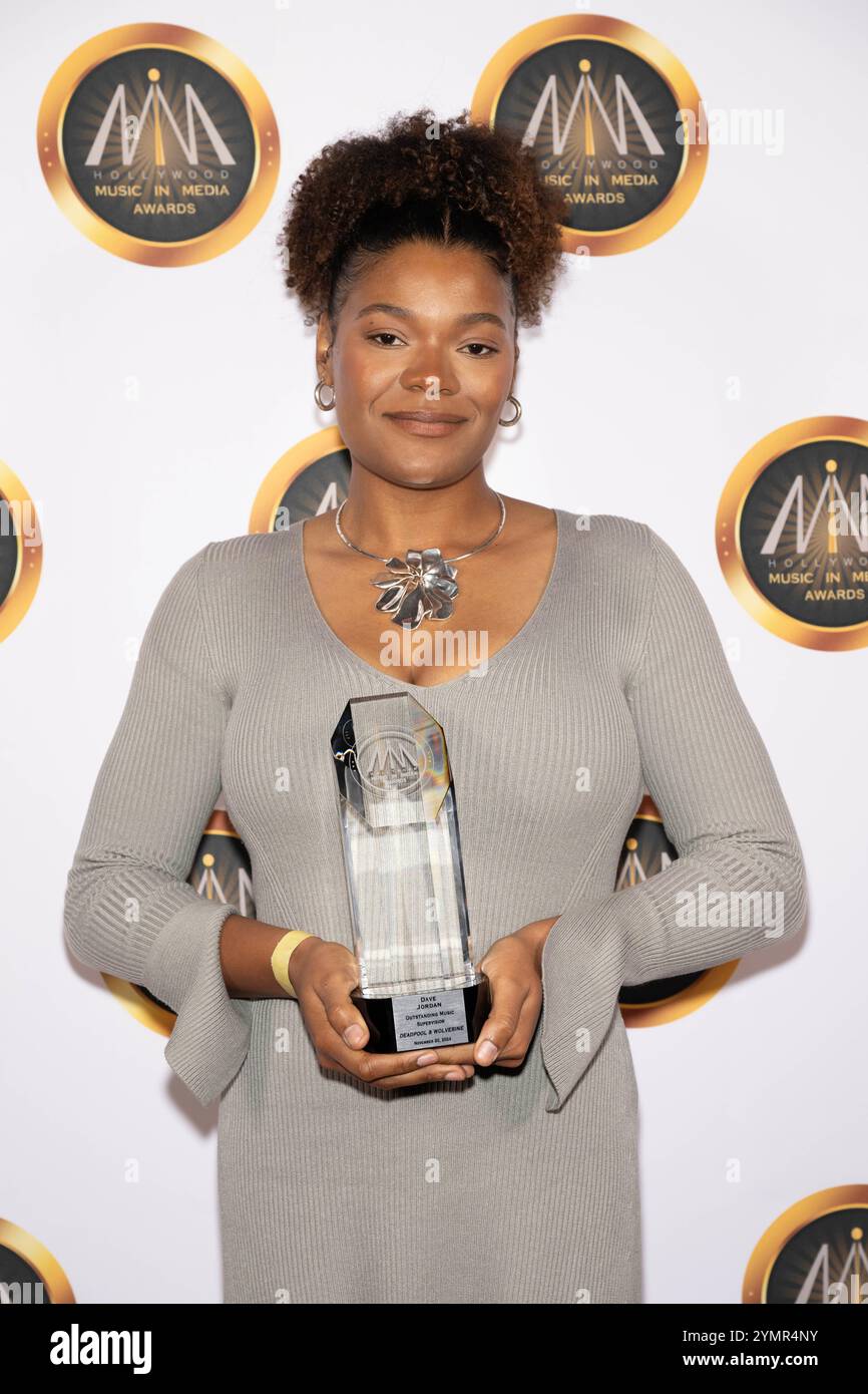 Los Angeles, Usa. November 2024. Der Musiker Dave Jordan nimmt 2024 an den Hollywood Music in Media Awards im AVALON Hollywood und Bardot in Los Angeles Teil. (Foto: Eugene Powers/SOPA Images/SIPA USA) Credit: SIPA USA/Alamy Live News Stockfoto