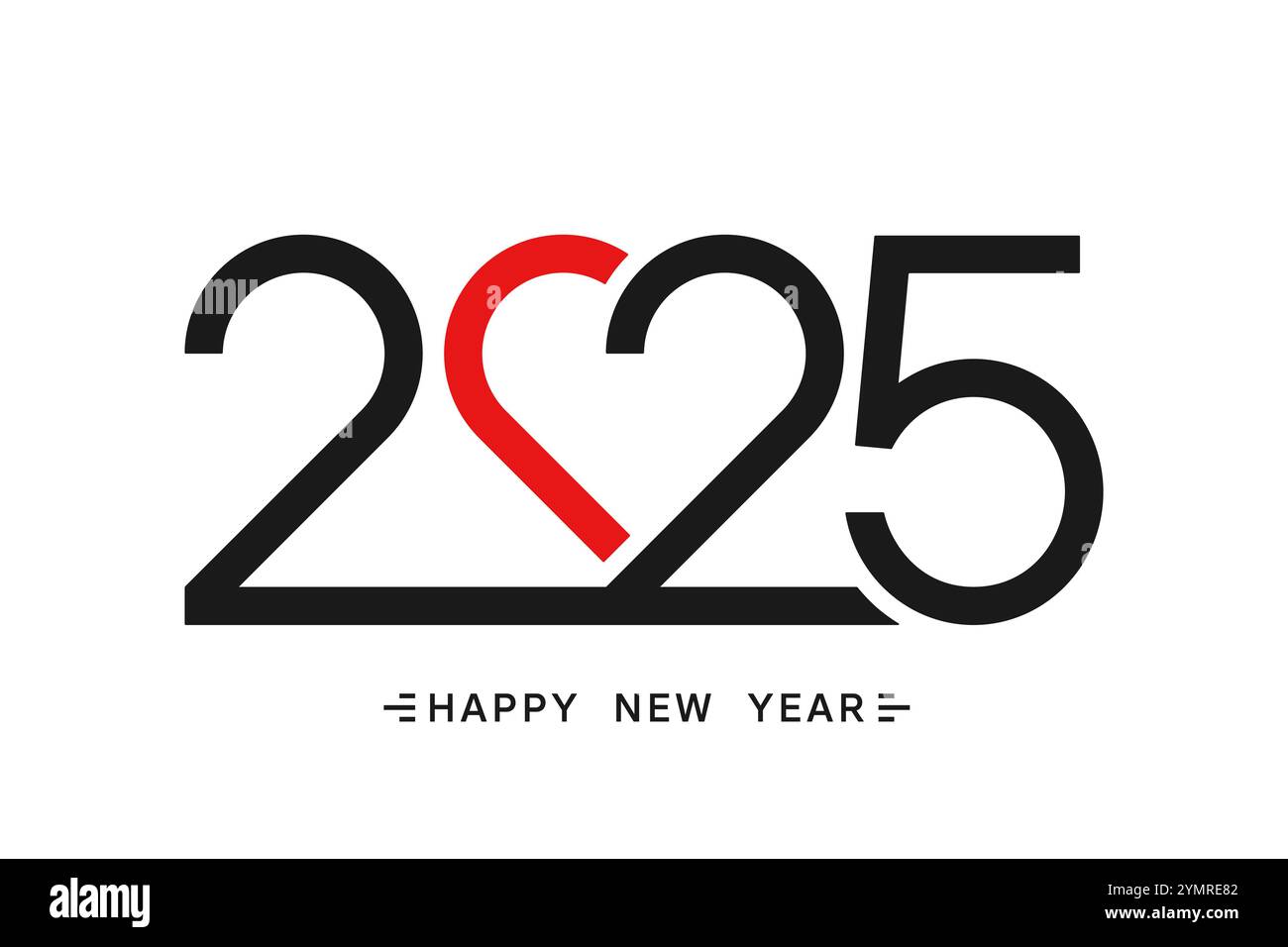 Frohes Neues Jahr, Meine Liebe 2025 Stock Vektor