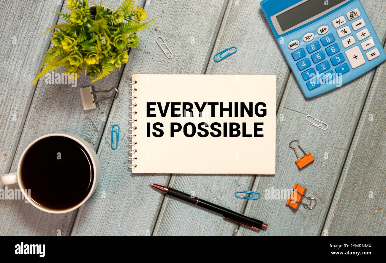 Alles ist möglich Konzeptgeschäft Stockfoto