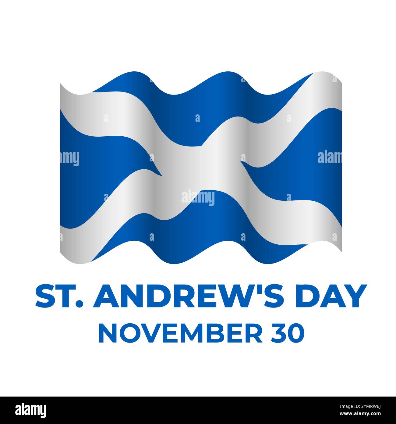 Poster zur Typografie am St. Andrews Day. Schottischer Urlaub am 30. November. Vektorvorlage für Banner, Flyer, Postkarte usw. Stock Vektor