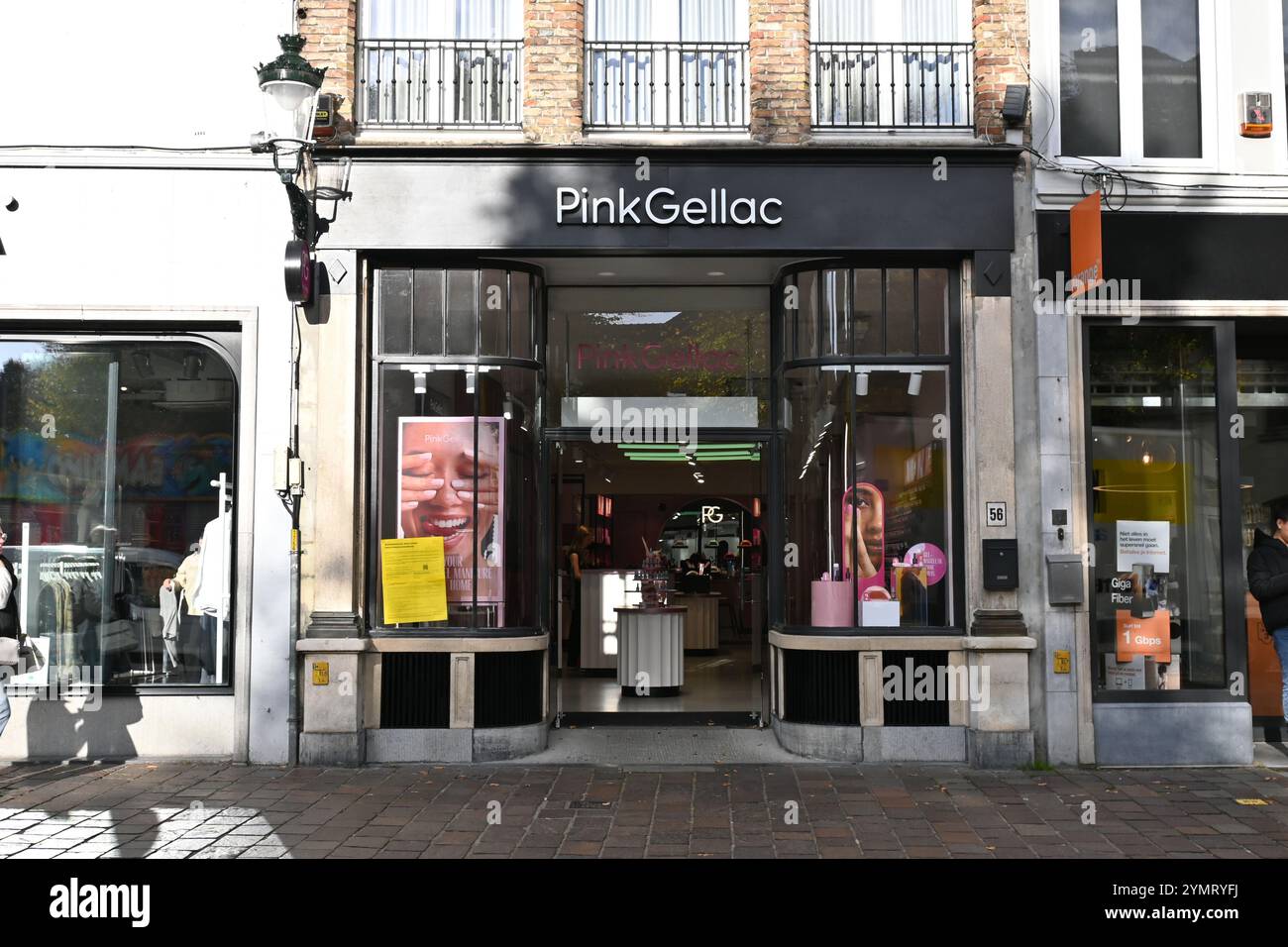 Pink Gellac Brügge Geschäft – Brügge, Belgien – 23. Oktober 2024 Stockfoto