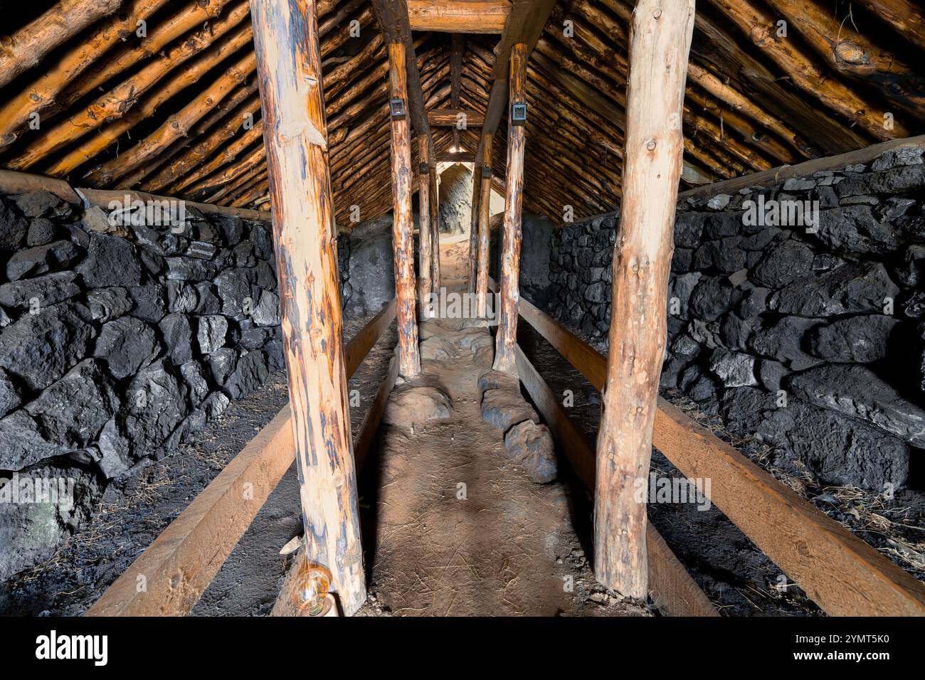 Rutshellir-Höhlen (auch bekannt als Höhle von Rútur oder Rútshellir). Südisland Stockfoto