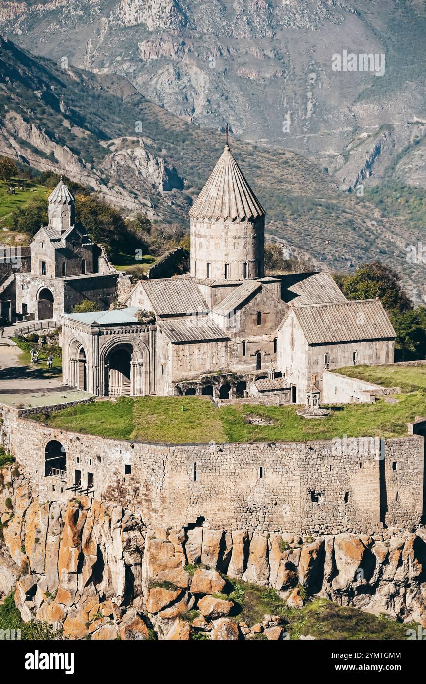 Tatev Kloster vertikaler Zoom Blick in Armenien, Kaukasus Stockfoto