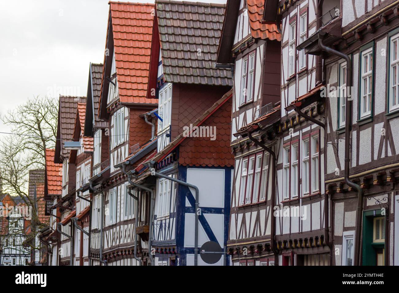 Malerisches Haus in Bad Sooden Allendorf im Werra-Tal in Deutschland, Hessen Stockfoto