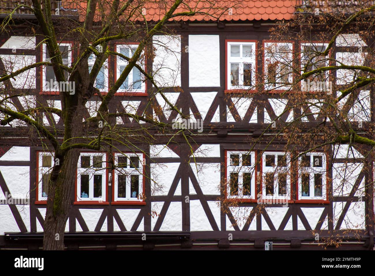 Malerisches Haus in Bad Sooden Allendorf im Werra-Tal in Deutschland, Hessen Stockfoto