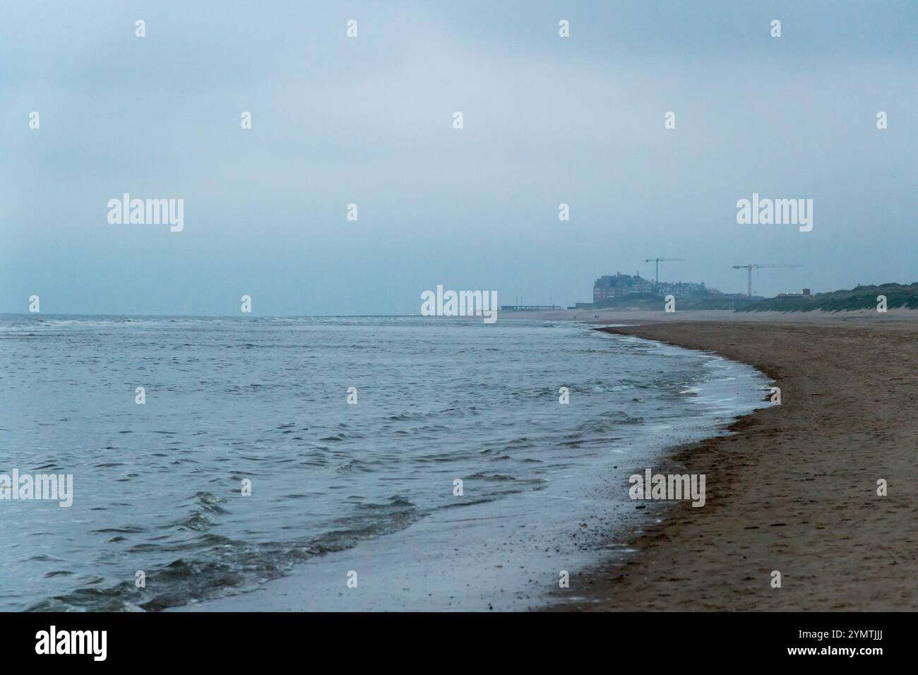 Strand Duinbossen de Haan Richtung Wenduine, Nordseestrand in de Haan, Westflandern, Flandern, Belgien© Wojciech Strozyk / Alamy Stock Photo *** Loca Stockfoto