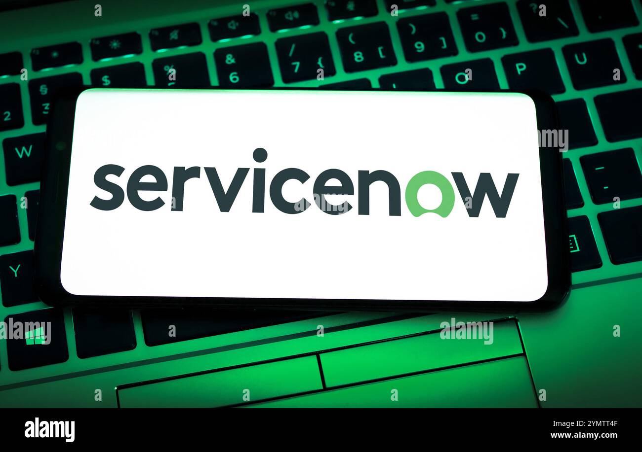 ServiceNow Logotyp Stockfoto