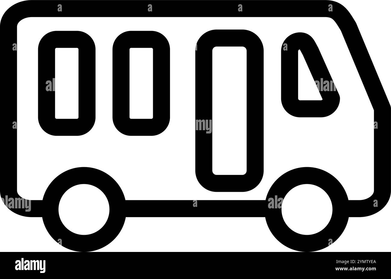Schulbus-Symbol – Symbol für moderne Bildung oder Büro Stock Vektor