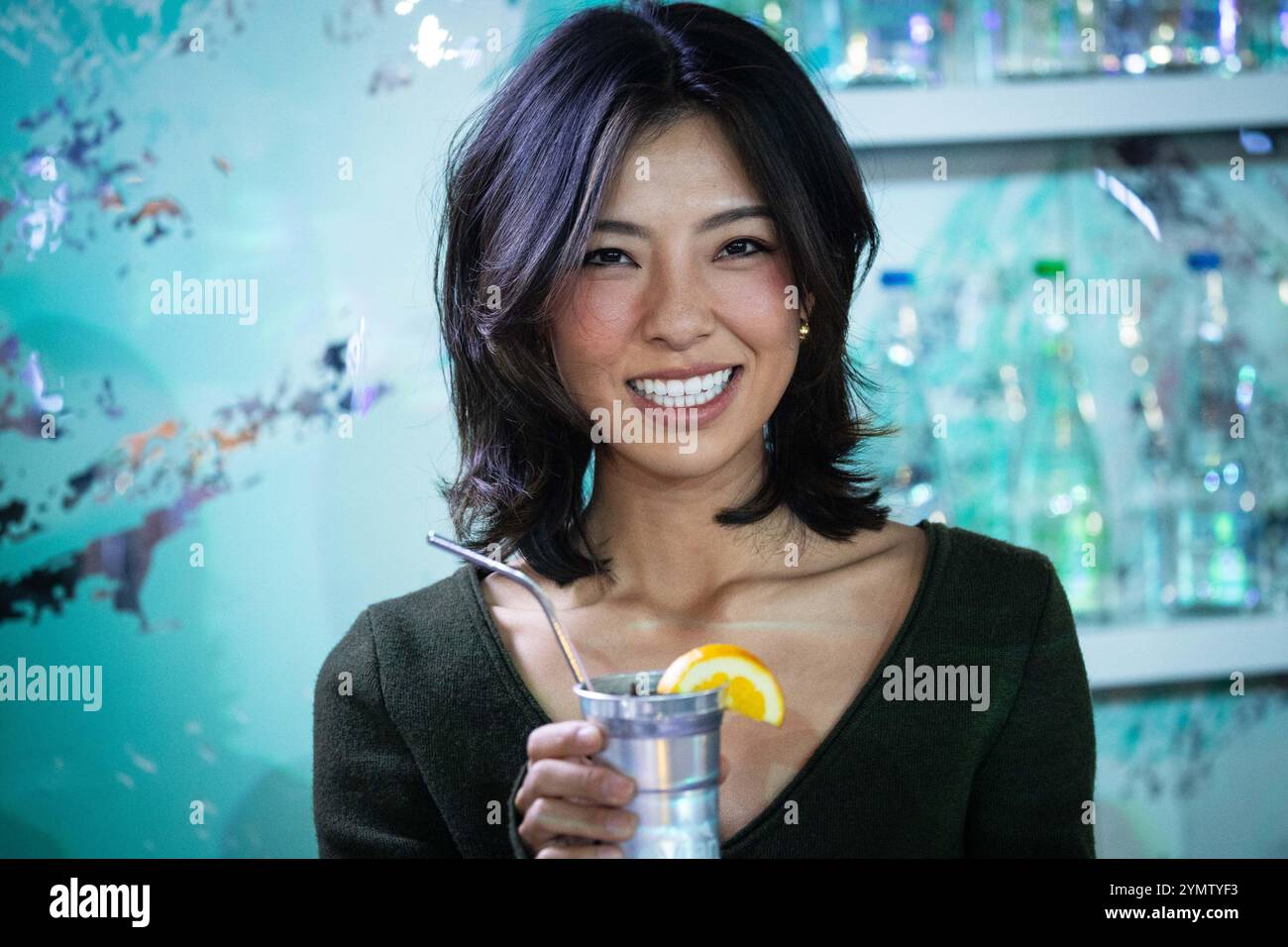 Profi-Golferin Muni 'Lily' He, Freundin von Alex Albon (THA, Williams Racing #23) USA, Formel 1 Weltmeisterschaft, Grand Prix von Las Vegas, Las Vegas Strip Circuit, 22.11.2024 Foto: Eibner-Pressefoto/Thomas Fuessler Stockfoto