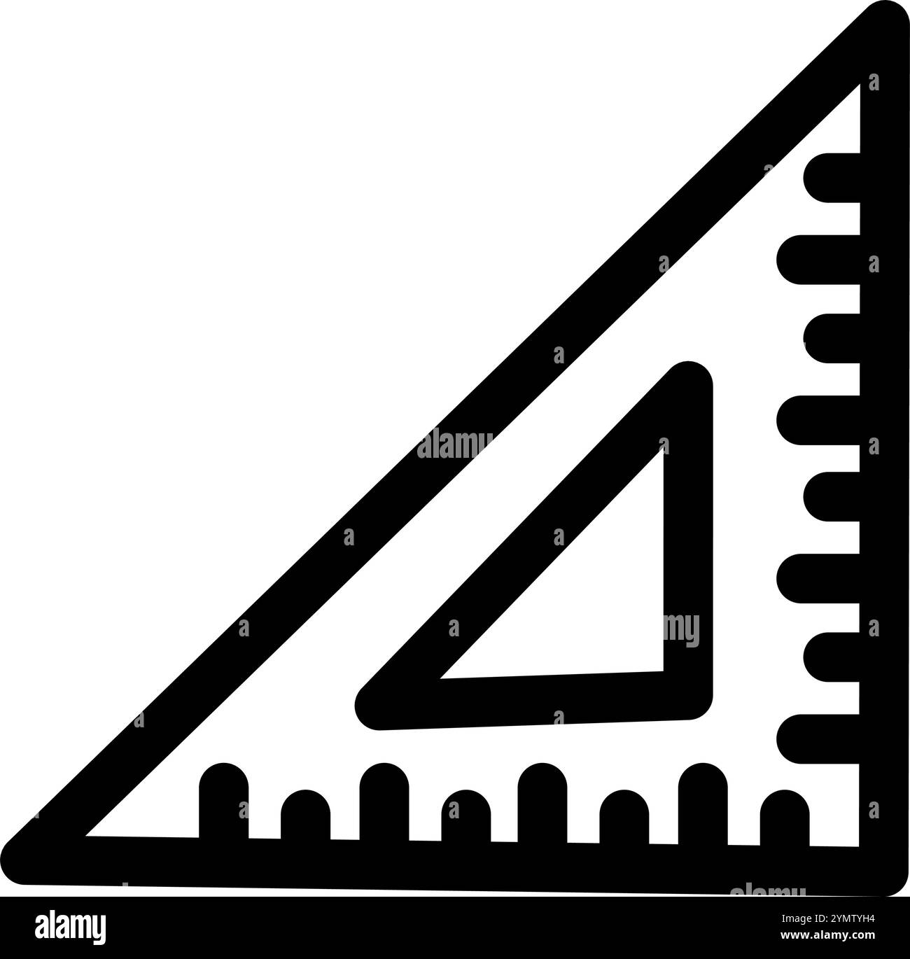 Setzen Sie ein quadratisches Symbol – Symbol für moderne Bildung oder Büro Stock Vektor