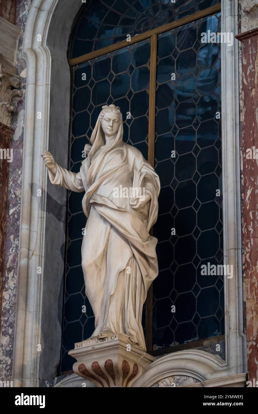 Hellespontine Sibyl oder Sibilla Ellespontica von Giovanni Marchiori in der Kirche Santa Maria di Nazareth in Venedig in der Kirche Santa Maria di Nazareth Stockfoto