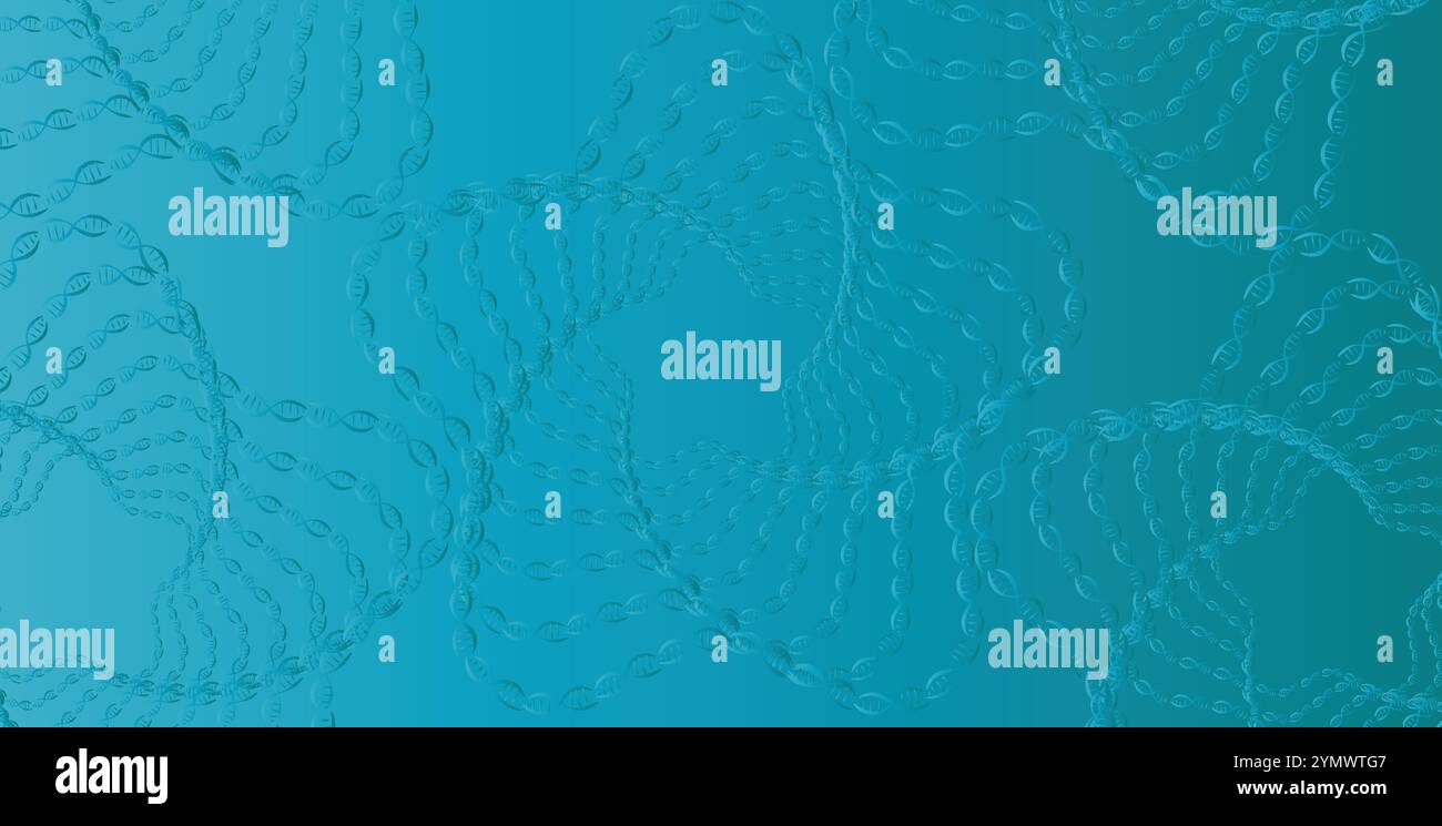 ABSTRAKTER HERZFÖRMIGER DNA-HINTERGRUND Stock Vektor