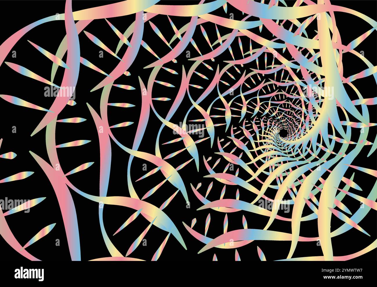 ABSTRAKTER HERZFÖRMIGER DNA-HINTERGRUND Stock Vektor