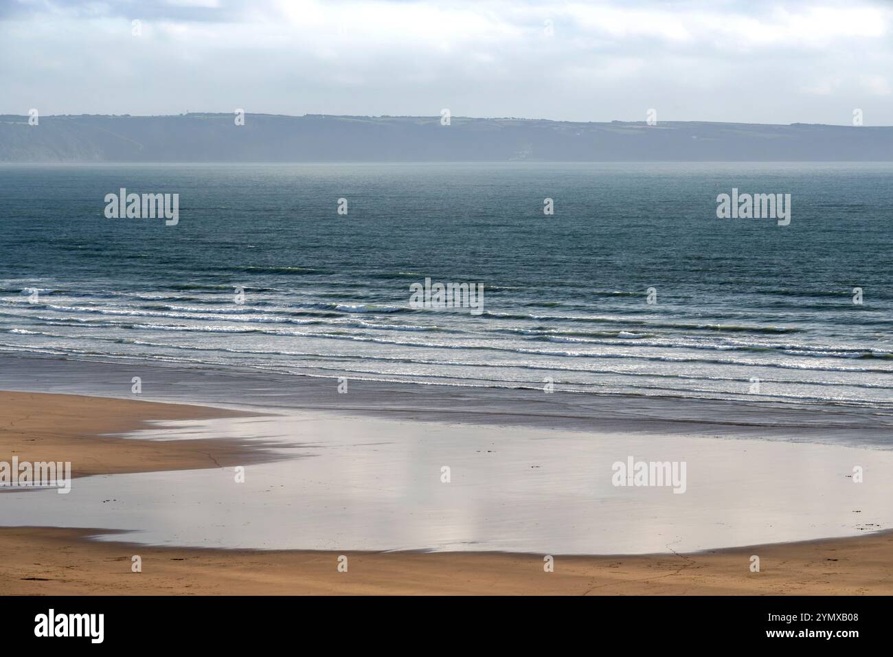 Saunton Sands: Strand- und Meerblick mit Blick auf Clovelly und die North Devon Coast Stockfoto Saunton Sands: Strand- und Meerblick mit Blick auf Clovelly und die North Devon Coast Stockfoto