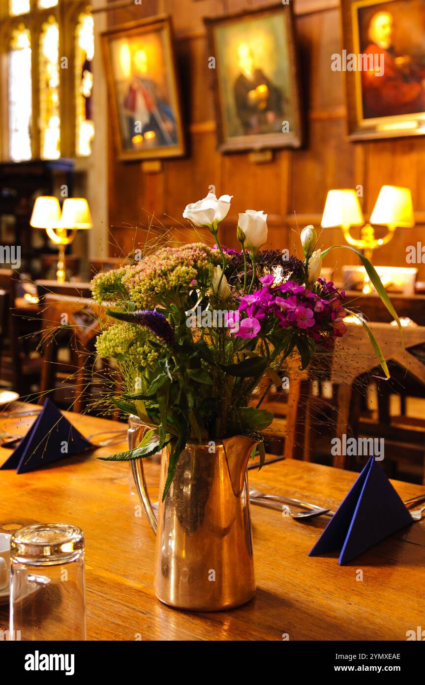OXFORD, Großbritannien - 23. AUGUST 2017: Great Dining Hall in Christ Church College der University of Oxford in England. Stockfoto