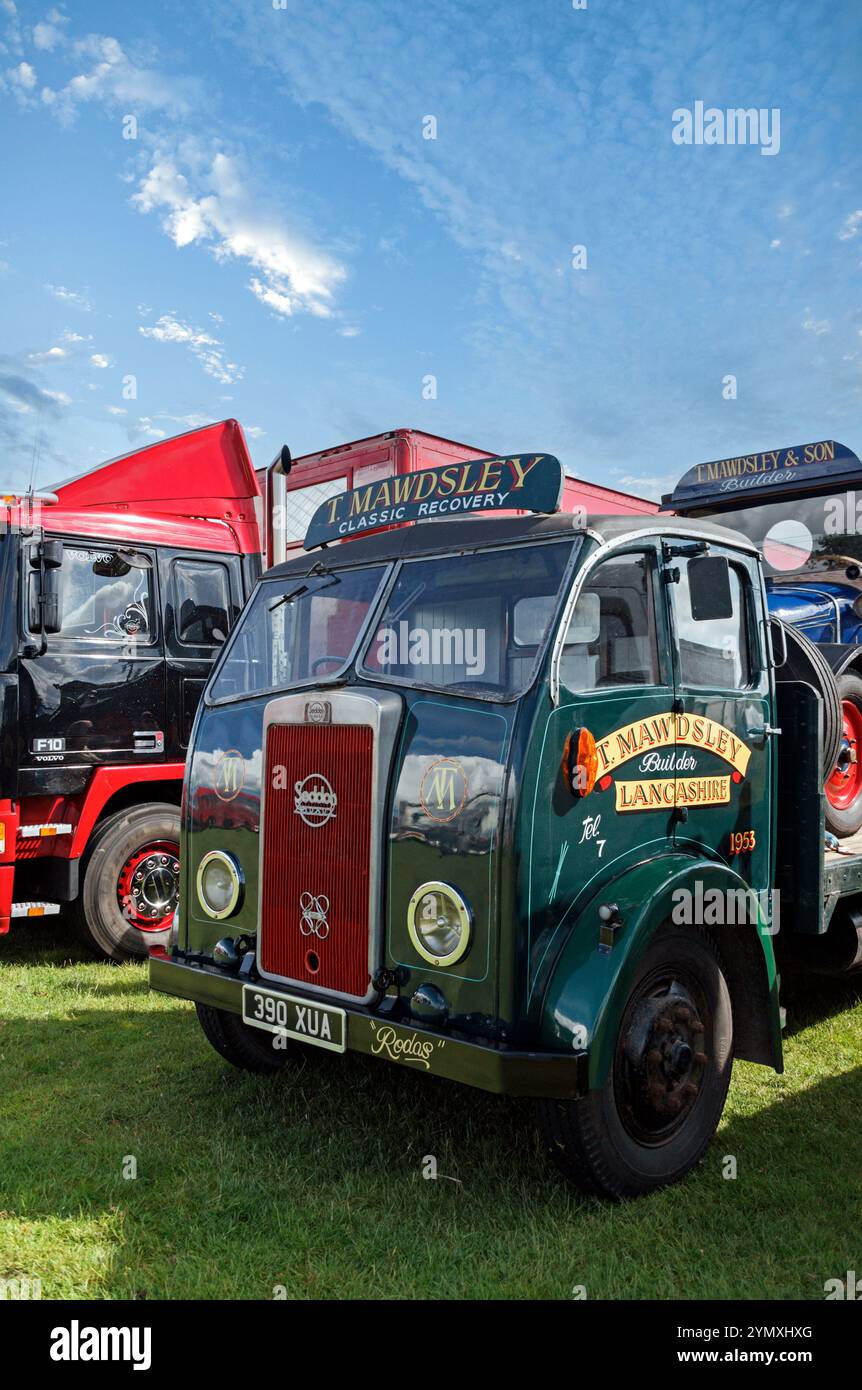 Flachbettwagen Seddon IV. Heskin Steam Rally 2017. Stockfoto