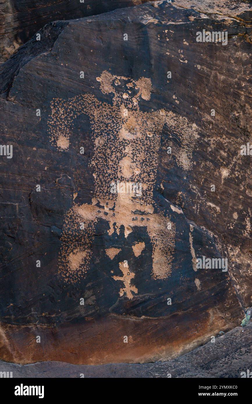 Petroglyphen auf der Rock Art Ranch in Winslow, Arizona, USA Stockfoto