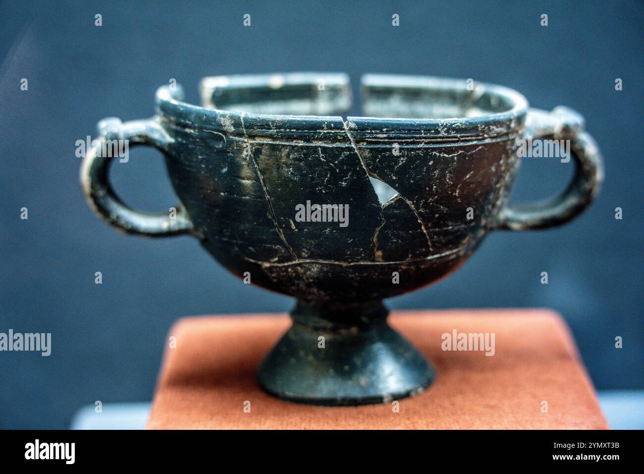 Campanian Cup, römisches Hispania, Valladolid Museum, Gemeinschaft von Kastilien und Leon, Spanien Stockfoto