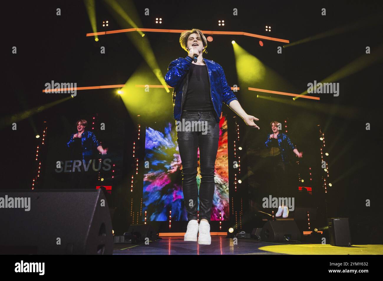 Vincent Gross bei der Schlagernacht des Jahres live auf der Original Tour in der Berliner Uber Arena am 16. November 2024 Stockfoto