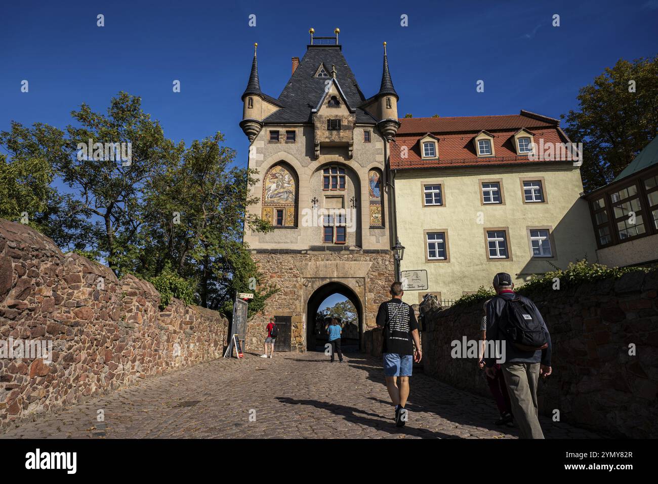 Auf dem Weg zur Albrechtsburg in Meißen Stockfoto