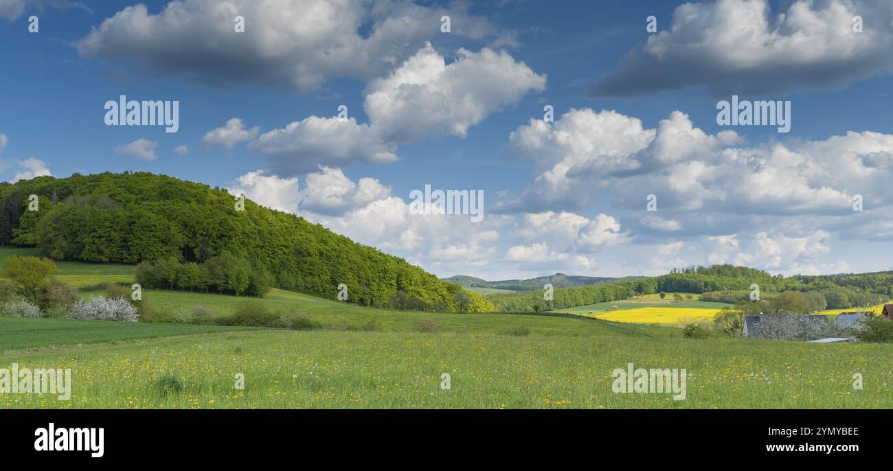 Frühlingsferien in Rhoen bei Morles Stockfoto