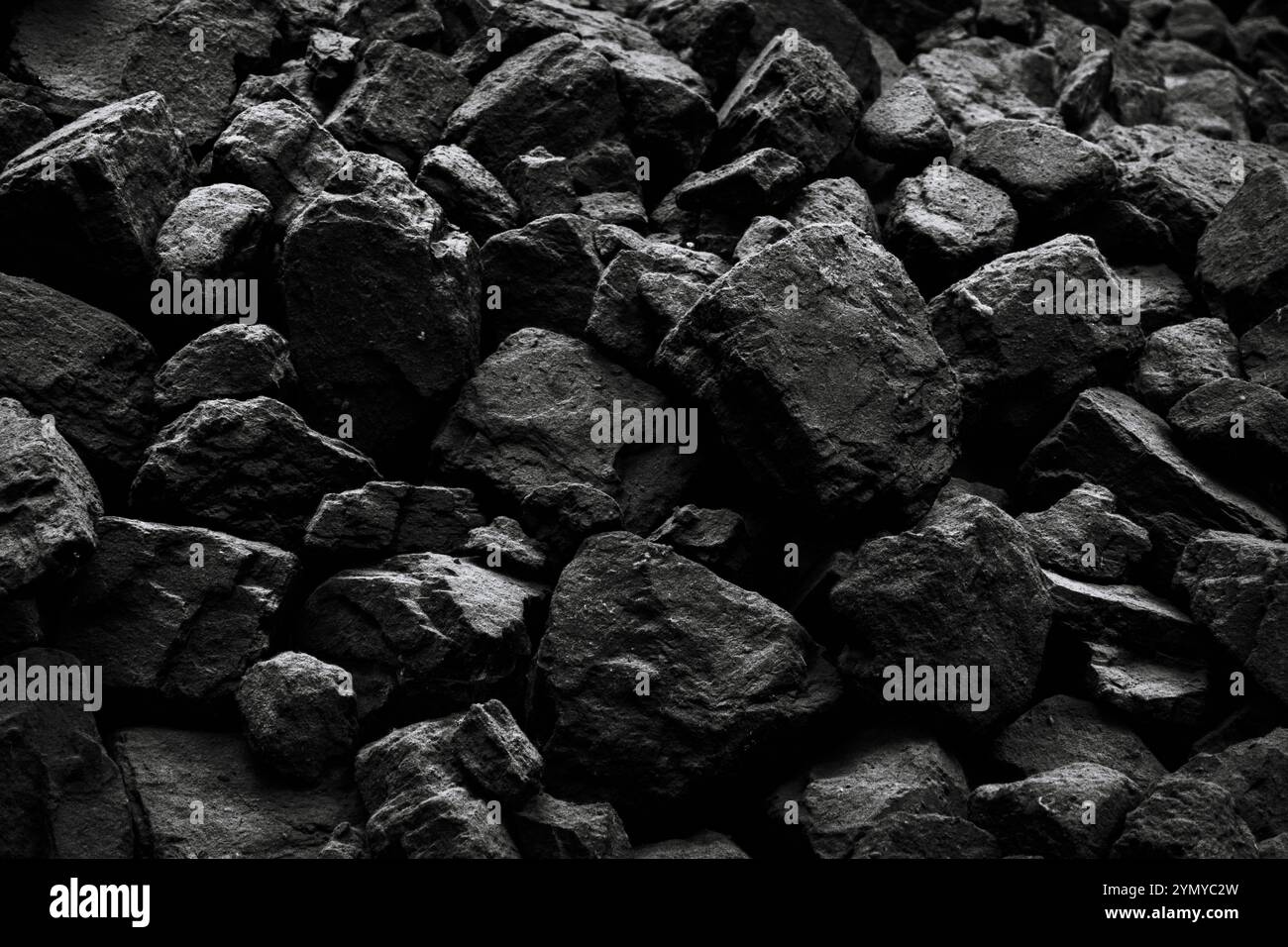 Hintergrund mit schwarzer Holzkohle-Textur. Nahaufnahme Stockfoto