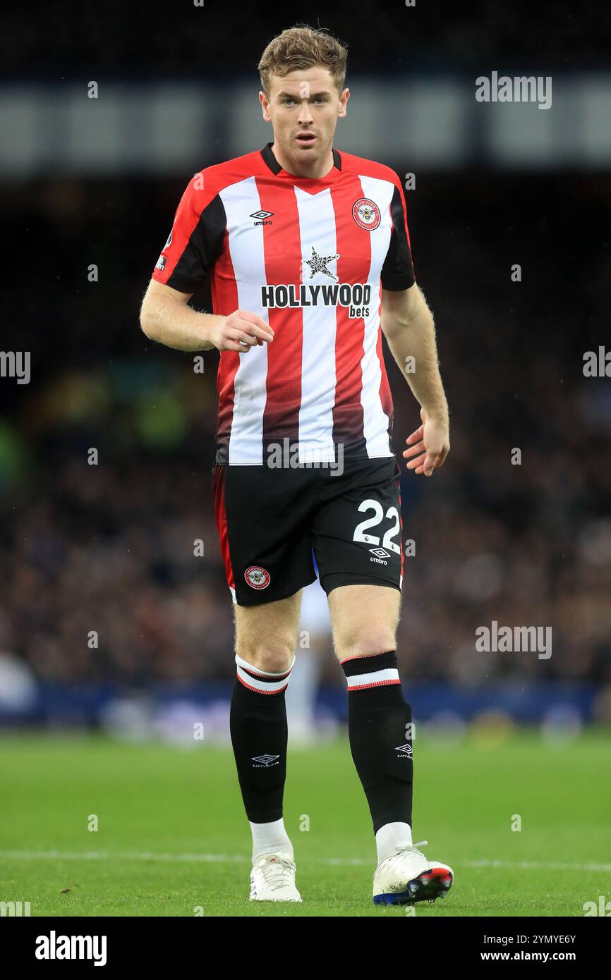 Goodison Park, Liverpool, Großbritannien. November 2024. Premier League Football, Everton gegen Brentford; Nathan Collins von Brentford Credit: Action Plus Sports/Alamy Live News Stockfoto