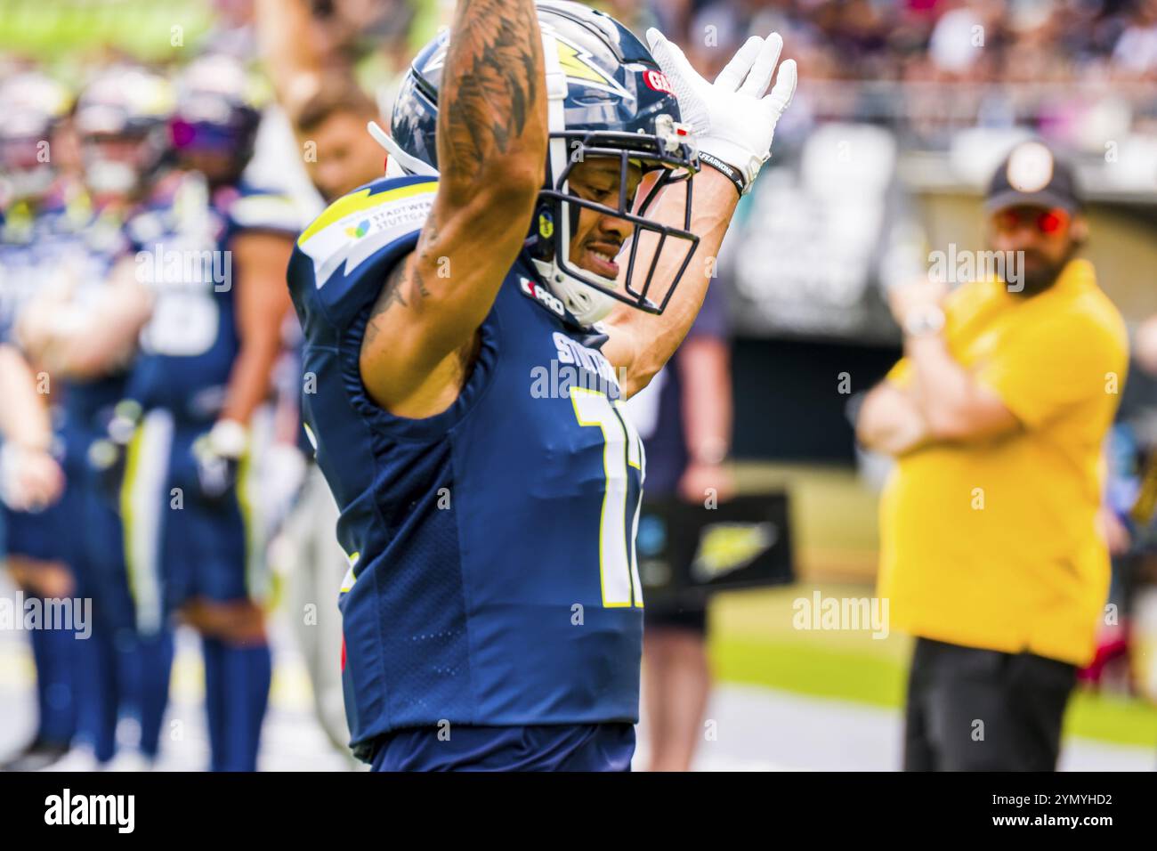 Europäische Fußballliga, elf/ Spiel: Milano Seamen bei Stuttgart Surge Stockfoto