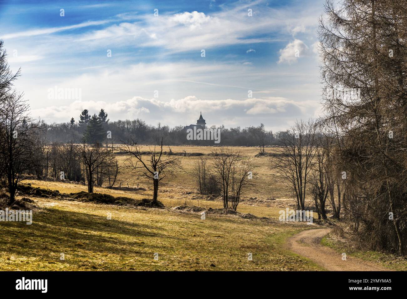 Landschaft im Osterzgebirge bei Geising - Wanderung um die Kohlhaukuppe 5 Stockfoto