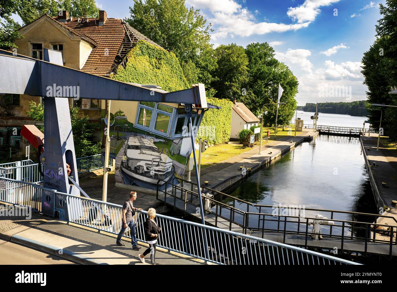 Die Schleuse in Woltersdorf bei Berlin 1 Stockfoto