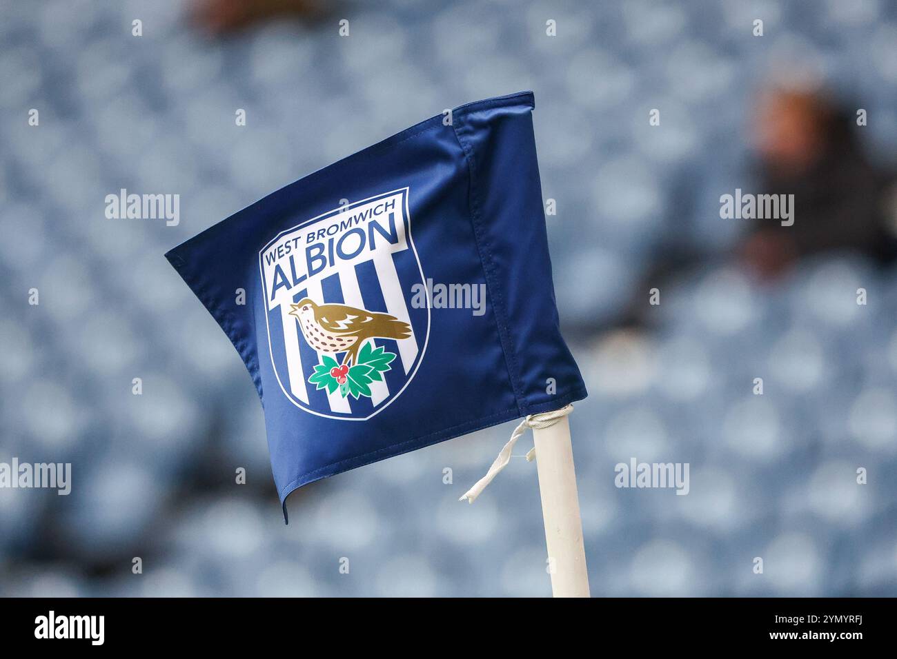Eckfahne mit WBA-Logo während des Sky Bet Championship-Spiels zwischen West Bromwich Albion und Norwich City bei den Hawthorns, West Bromwich am Samstag, den 23. November 2024. (Foto: Stuart Leggett | MI News) Credit: MI News & Sport /Alamy Live News Stockfoto